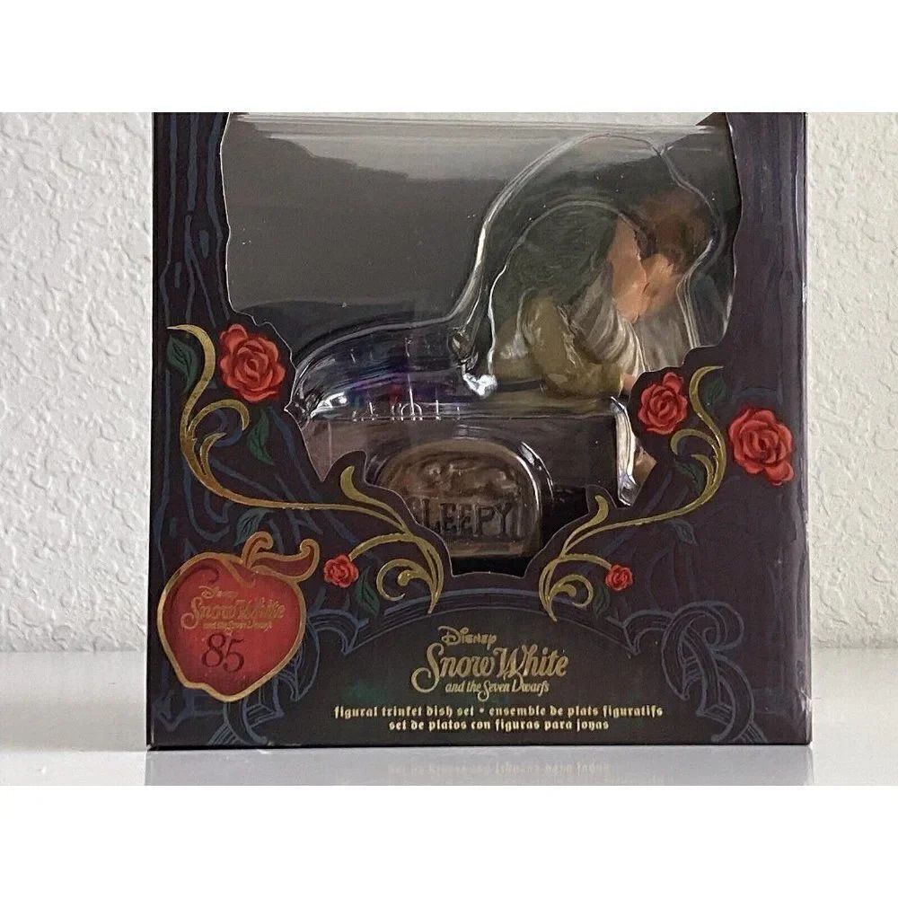 Disney Parks Snow White & Seven Dwarfs SLEEPY 85th Figural Trinket Dish Set NEW‎